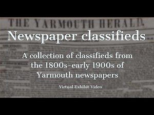 Newspaper Classifieds - virtual exhibit video