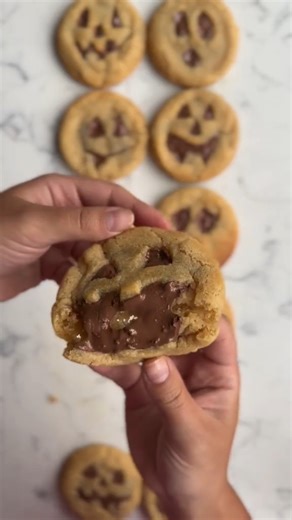 2.9K views |  Halloween Pumpkin Cookies Spooky chocolate-filled...