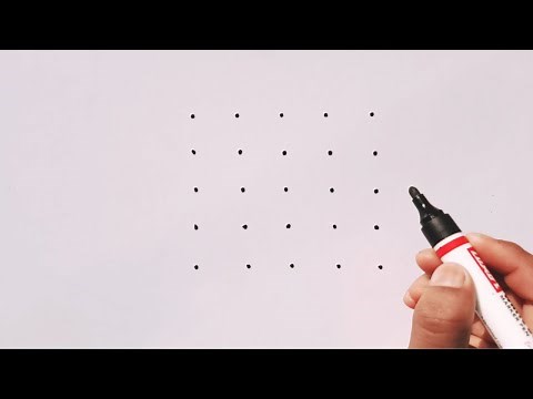 How To Draw A Cute Flower With 5×5 Dots Easy - Flower Drawing Tutorial For Beginners