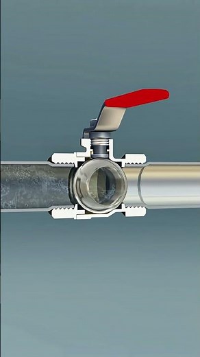 How a Water Ball Valve Works – Simple Engineering Explained #3danimation #howitworks
