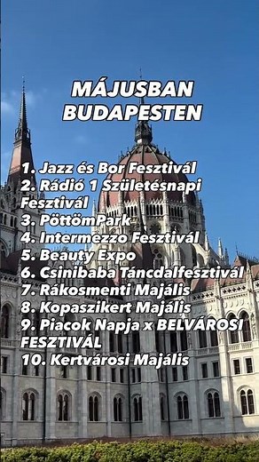 Mi történik májusban Budapesten?