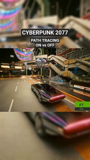 Cyberpunk 2077 Path Tracing ON vs OFF Comparison #gaming #rtx #nvidia #rtx5070ti #pathtracing