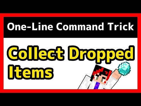 How to Collect All Dropped Items Instantly! Minecraft One-Line Command Trick Beginner's Guide