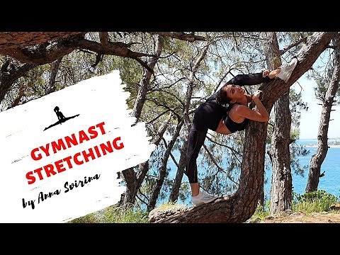 Gymnast stretching from Anna. Morning routine