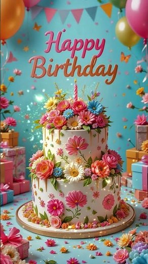 Happy Birthday Cake Wishes 🎂🌷🌹 Beautiful Floral Cake Designs with Flowers & Decorations