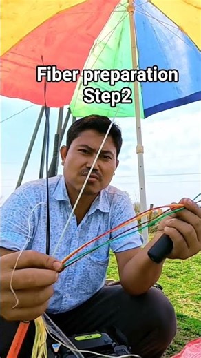Fiber Splicing preparation Step2 #fiber #fiberoptics #splice #communication