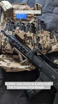 Airsoft G36KA4 clone build, custom KA4 flash hider mod.