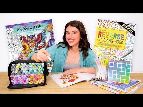 Trying Reverse Coloring, Coloring Book Haul & Exciting Channel Updates ✨| Cozy Coloring Vlog