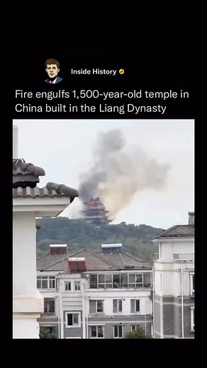 A massive fire broke out on November 12, 2025, at Yongqing Temple in Zhangjiagang, Jiangsu Province, China — a historic Buddhist site founded around 536 AD, making it about 1,500 years old. The blaze started around 11:24 a.m. and quickly engulfed the temple’s Wenchang Pavilion, a traditional wooden structure linked to the Water Margin author Shi Nai’an. Firefighters managed to extinguish the flames with no casualties, but the pavilion was completely destroyed, leaving only its concrete frame. Th