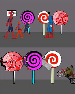 135K views · 968 reactions | Spiderman Vs Superman Vs Black Spiderman Vs Hulk Vs Granny The Funny Big Lollipop #spiderman #funny #lollipopcandy | Toons Forever | Facebook