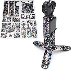 WRAPGRADE Skin Stickers Compatible with DJI Osmo Pocket 3 Decal (Metal Sticker Bomb)