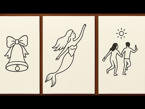 3 Easy Drawings Anyone Can Do | Simple Line Art for Beginners