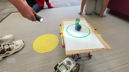 London elementary students build a solar eclipse simulator