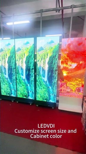 Poster led display cutomize screen size and cabinet color #ledvdi #posterleddisplay #leddisplay