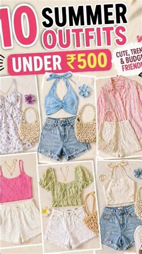 10 Summer Outfits Under ₹500 😱 | Cute & Budget Friendly Looks 💙 #shorts