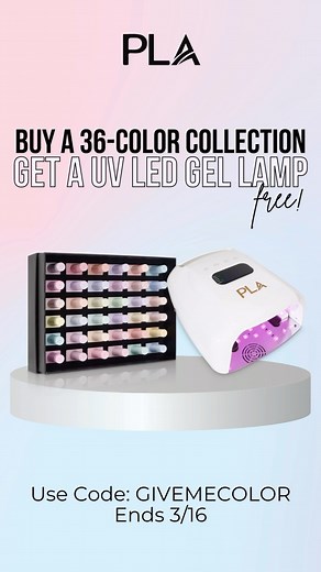 A Free UV LED Gel Nail Lamp? 勞 Starting today, buy any 36-Color Gel...