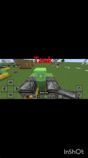 Tank in minecraft tik tok hack #shorts #minecraft #india