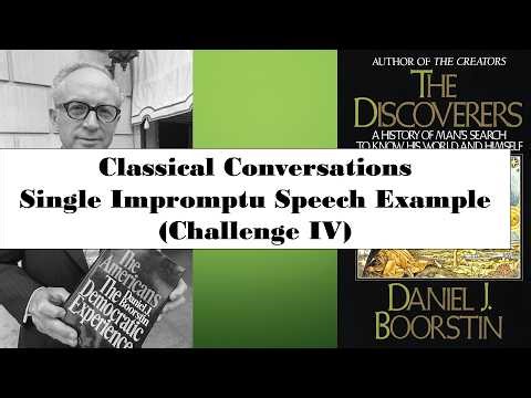 Impromptu Debate Speech for Classical Conversations (CC Plus in Challenge IV)