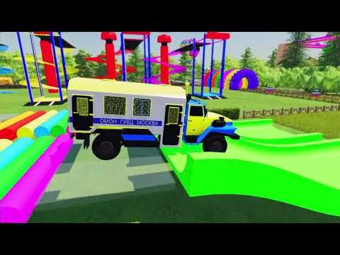 Colorful Truck Garage – ALL Mixer Trucks with Double Flatbed Trailers | FS22
