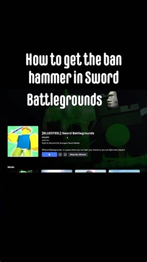 How to get the ban hammer in swords battlegrounds #roblox #swordbattlegrounds #popular #gaming
