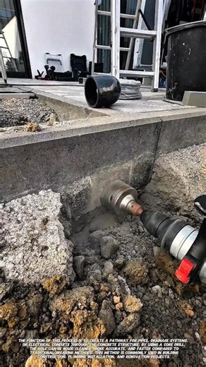 Concrete Core Drilling Technique | Making Pipe Holes in Concrete Foundation.
