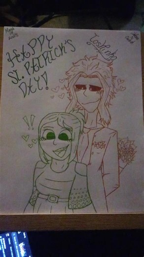 Happy ☘️St. Patrick's Day!!☘️ a MHA Ship: 💛Toshinko💚