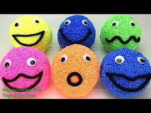 Learn Colors with Play Foam Happy Sad Smiley Face Surprise Eggs Disney Princess Thomas & Friends Fun