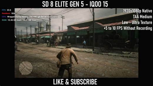 骁龙8Elite Gen5转译运行荒野大镖客2