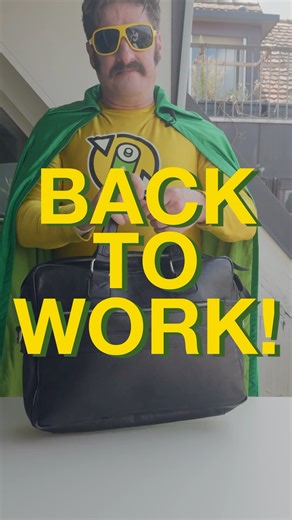 Summer break was lovely. 🌴🏖️ But I couldn’t be more ready to start working again at full capacity and recycle every empty battery with YOU. 💗 | Battery-Man