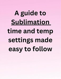 Sublimation Time and Temperature Guide, 28  Blanks Chart (PNG, PDF, Instant Download) - Etsy Canada