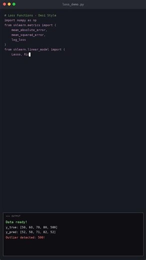 MAE MSE Python Code Demo | Sklearn Live Coding | ML Hinglish