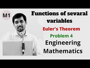 Functions in several variables | Partial derivatives | Euler's Theorem 4 Engineering Mathematics M1