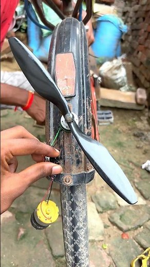 Running Mini Drone Motor with a 2-Wing Propeller Using cycle Wheel New Project