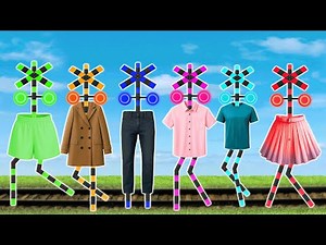 【踏切アニメ】私のためのランダムパーツサインフレーム | Railroad Crossing and train railway level crossover