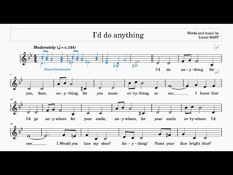 I'd Do Anything (Bart) | ABRSM Grade 2 | List C | 144 bpm | Sing-Along