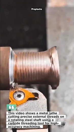 Precision Thread Cutting on Metal Lathe #Metalworking #CNCMachining #LatheMachine