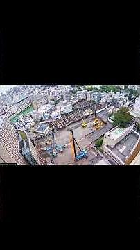 早稲田大学早稲田キャンパス９号館解体・建設工事の様子