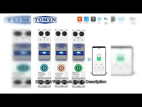 TUYA smartlife 63A TOMZN 1P+N WIFI Smart Switch Energy Meter Kwh Metering Monitoring Circuit Breaker