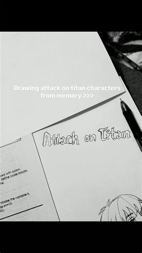 ‎ᡣ𐭩‎ on Instagram: "Drawing aot characters from my memory 🤓 . . . . . ... #art #attackontitan #aot"