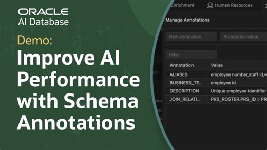 Annotate Database Schemas with Oracle SQL Developer for Oracle AI Database | Kris Rice