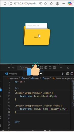 Attractive File Design Using HTML & CSS 📁✨ | Clean UI Animation
