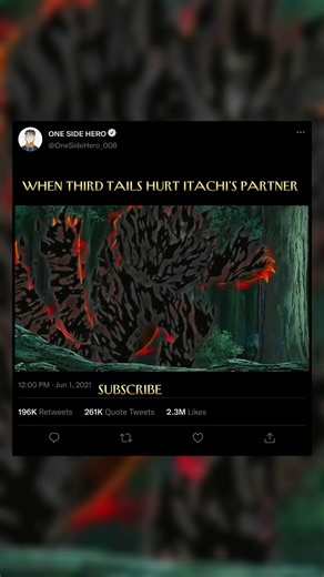 WHEN THIRD TAILS HURT ITACHI'S PARTNER #shorts #anime #itachi