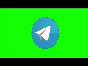 Telegram Icon . Logo Animated Green screen