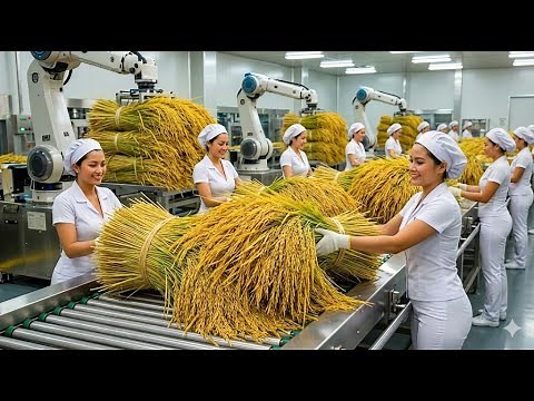 Inside a Modern Rice Factory: From Harvested Grains to Polished White Rice (Full Process)