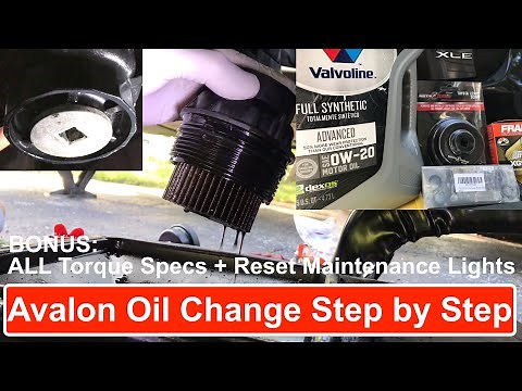 10 min Oil Change Avalon Toyota How To video - Detailed! Up close! Step by Step 4K All Torque Specs
