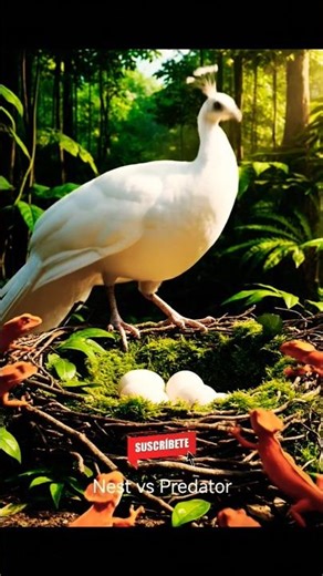 Peacock vs Orange Bird | Rare Wildlife Encounter in Nature | Nest vs Predator