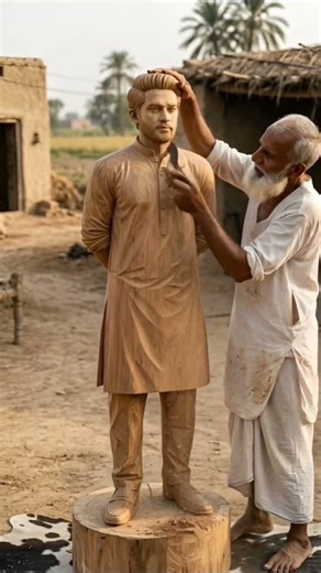 Master Wood Carving Artist Creating a Realistic Human Statue | Amazing Village Wood Art