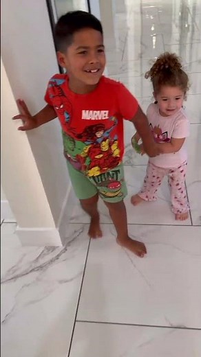 Son and daughter tell dad that mom pooped on the floor #shorts