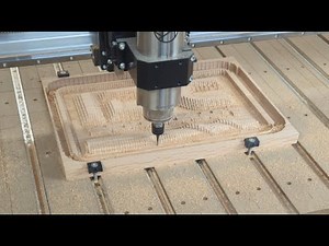 3D CNC router carve of IDC Woodcraft 3D logo project