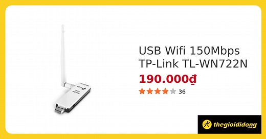 USB Wifi 150Mbps TP-Link TL-WN722N Trắng - Chính hãng, giá rẻ